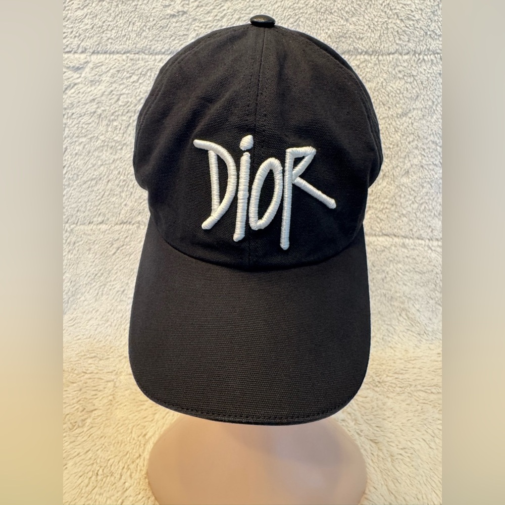 EUC Dior x Stussy Cap in Black & White RARE - Picture 7 of 13